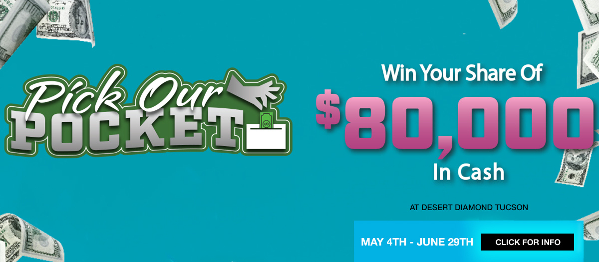 Pick our pocket. Win your share of $80,000 in cash.